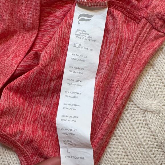 Fabletics Open Back Cropped Work Out Tee sz L - Picture 3 of 5